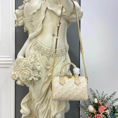 Replica Louis Vuitton Speedy Bandouliere 20 M46163 Pale Beige